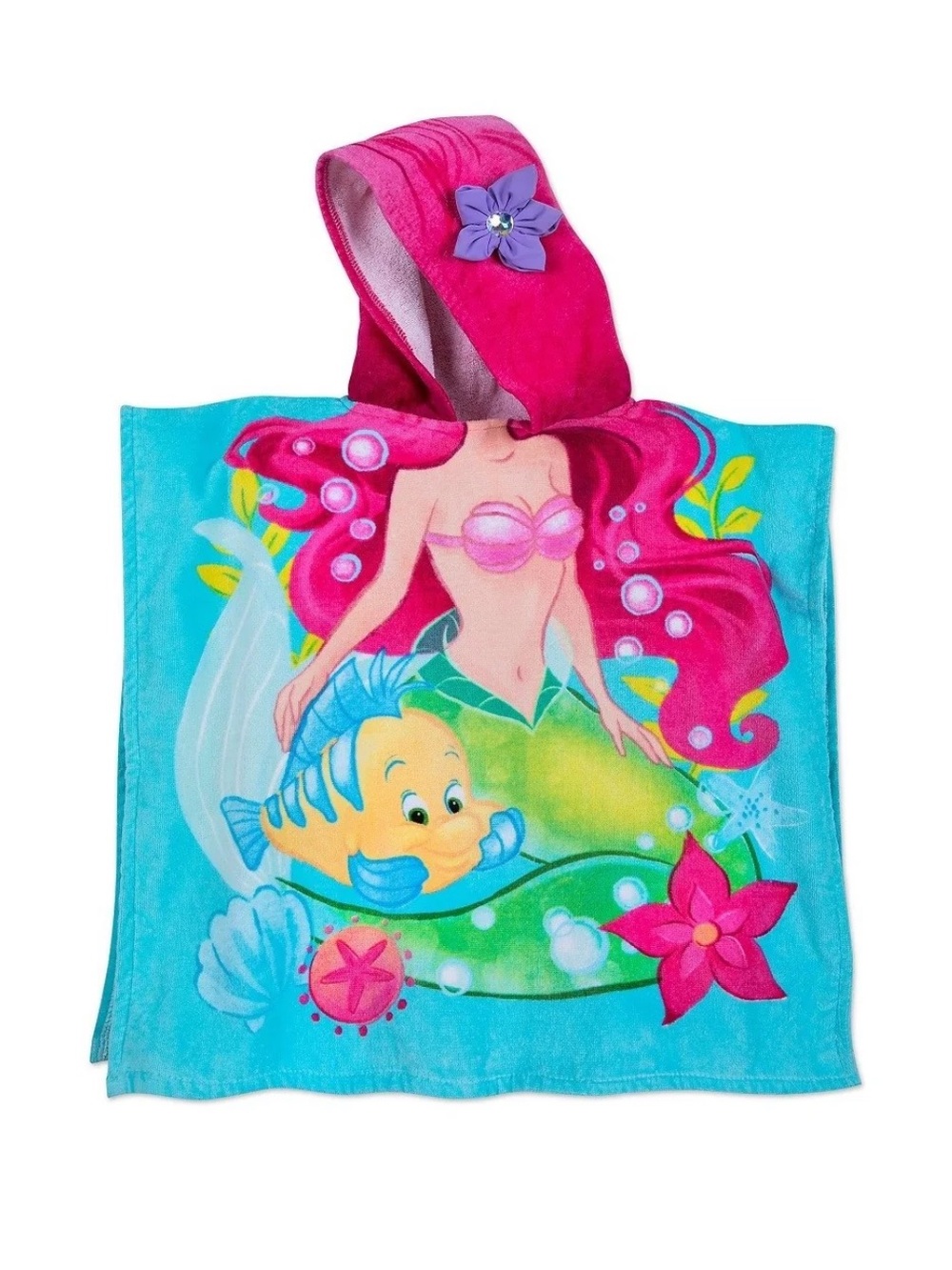 NWT Disney Store Little Mermaid Ariel Hooded Poncho